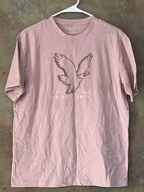 Men’s American Eagle Dusty Rose Eagle Logo Tee